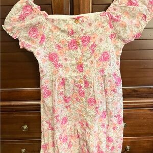 Floral Pink and Cream Dress